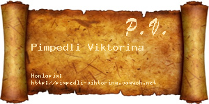 Pimpedli Viktorina névjegykártya
